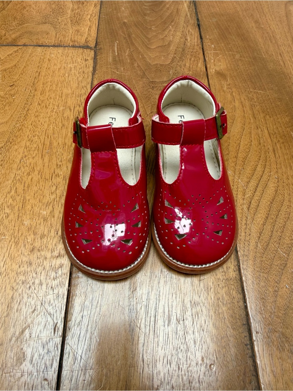 Felix & Flora Red Patent T-Strap Mary Jane Shoes Toddler Size 6